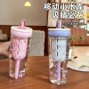 Summer new dopamine plastic cup, girls' tea-water separation fruit tea straw cup, outdoor portable hand-held travel cup Specification image